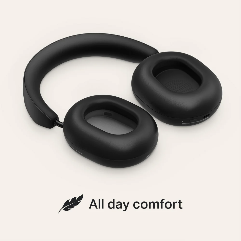 A close-up of Sonos Ace headphones. The text 